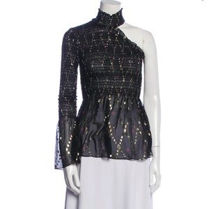 A.L.C silk printed blouse